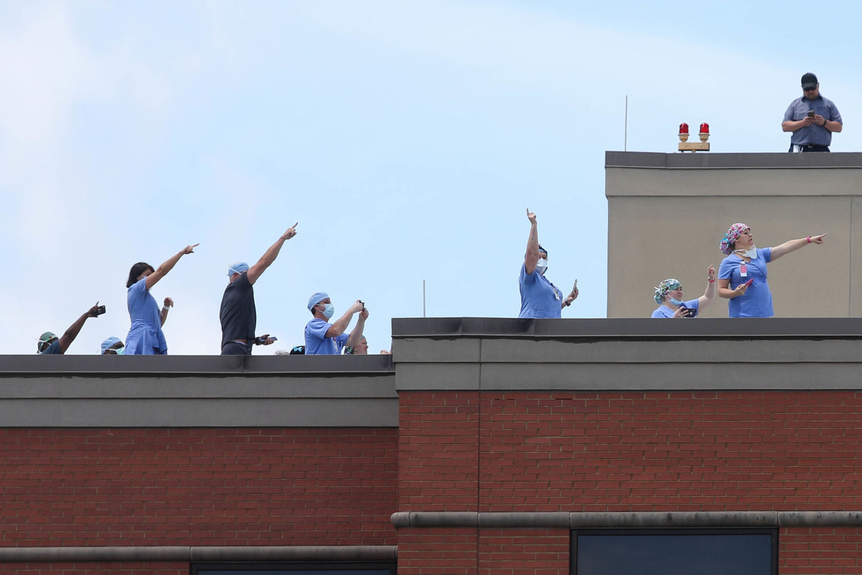Red Tails fly over EAMC, salute healthcare workers